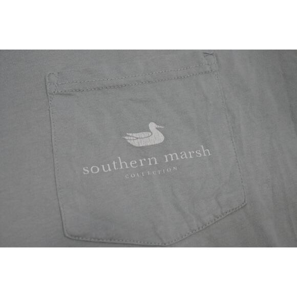 Southern Marsh Tee Shirt Aqua Graphic Long Sleeve Front Pocket Mens Sz XL - Picture 7 of 9